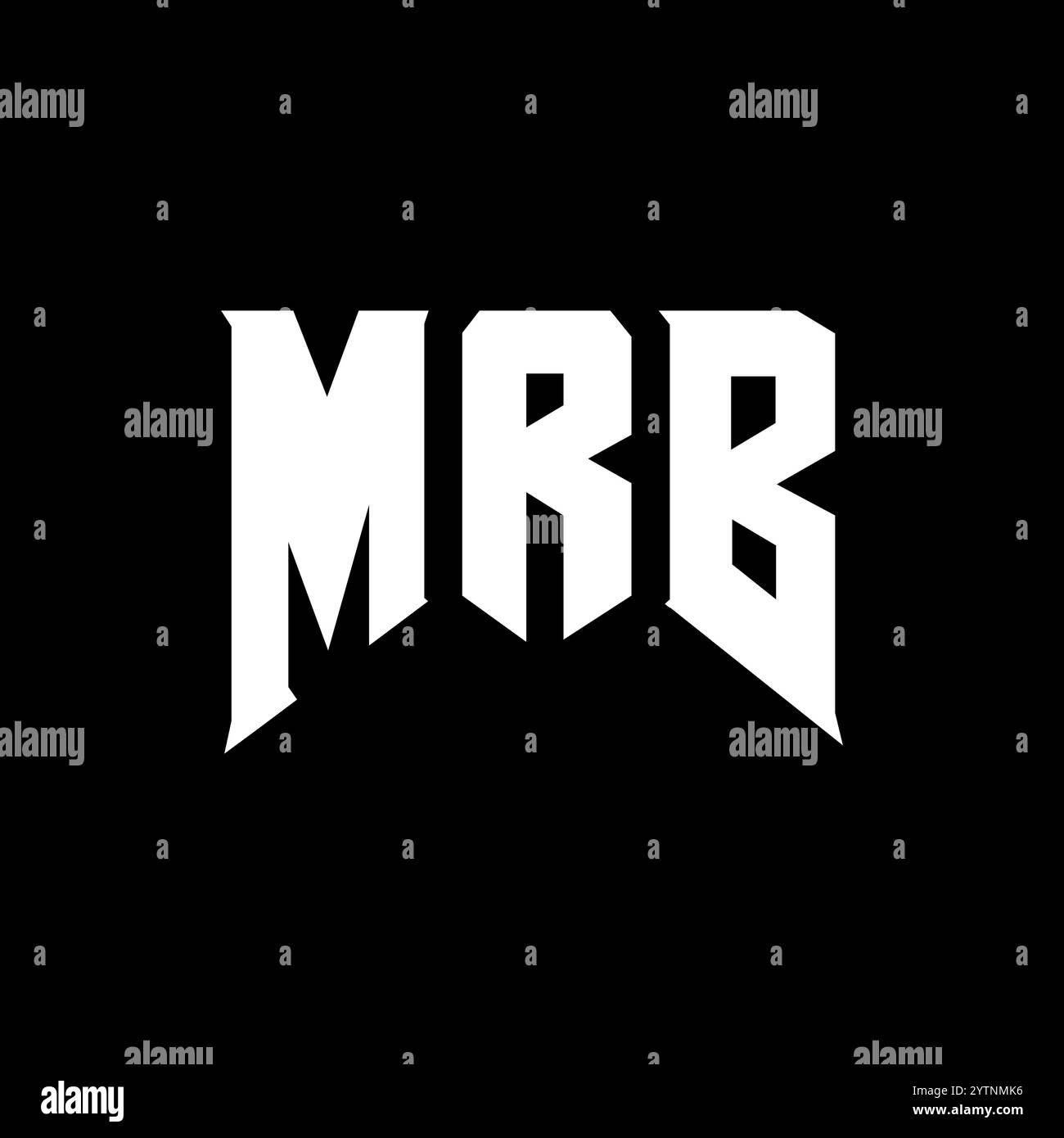 MRB letter logo design for technology company. MRB logo design black and white color combination. MRB logo, MRB vector, MRB design, MRB icon, MRB alph Stock Vector