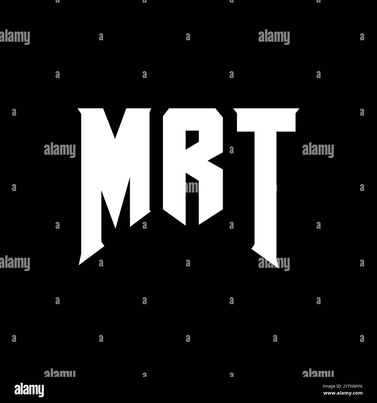 MRT letter logo design for technology company. MRT logo design black and white color combination. MRT logo, MRT vector, MRT design, MRT icon, MRT alph Stock Vector