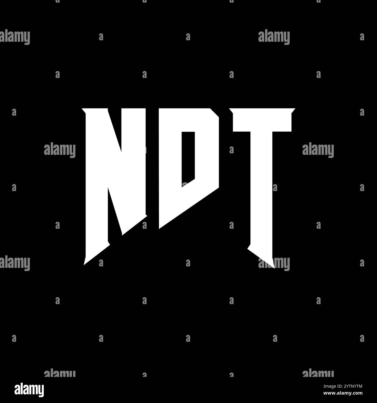 NDT letter logo design for technology company. NDT logo design black