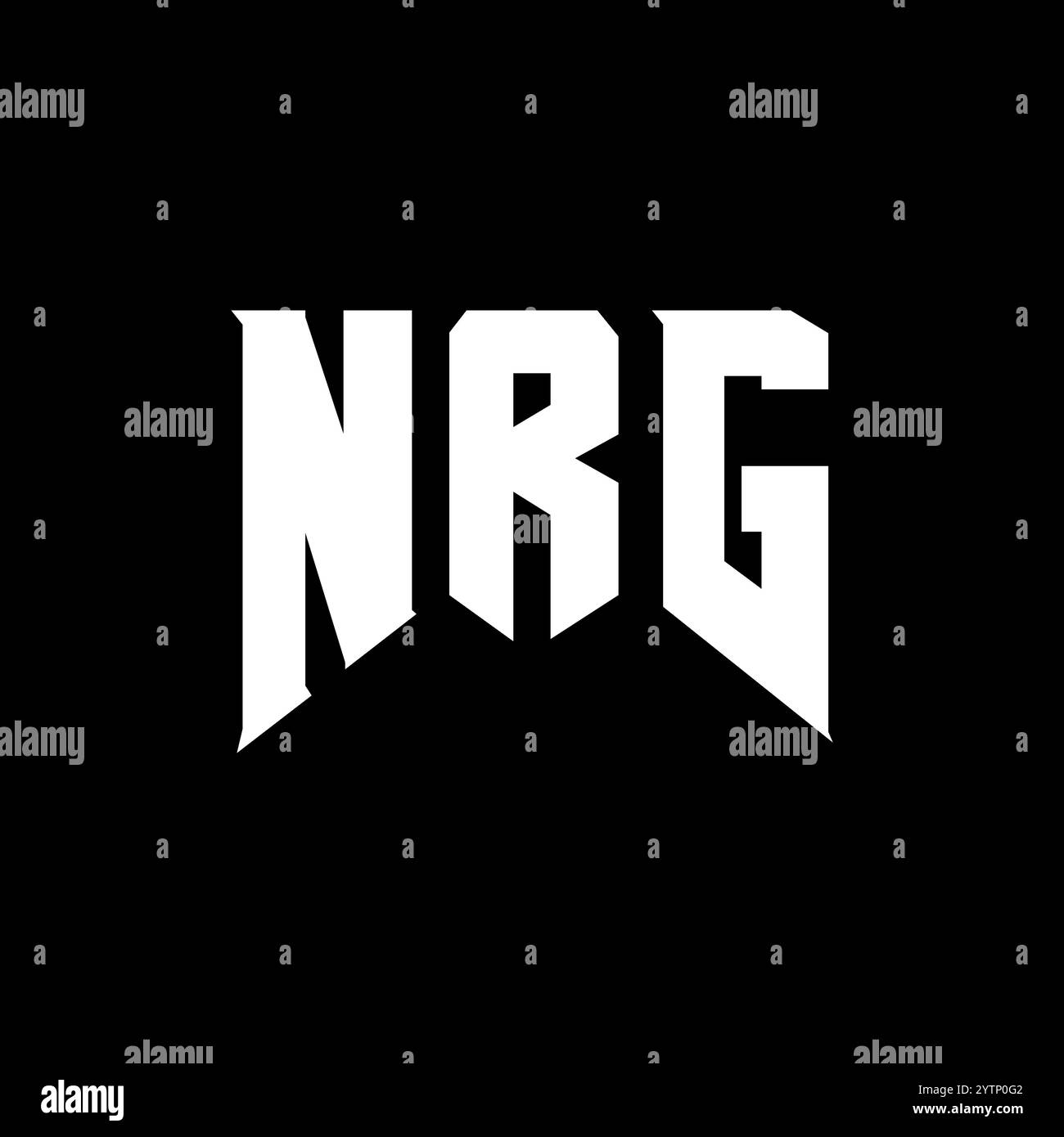 NRG letter logo design for technology company. NRG logo design black and white color combination. NRG logo, NRG vector, NRG design, NRG icon, NRG alph Stock Vector