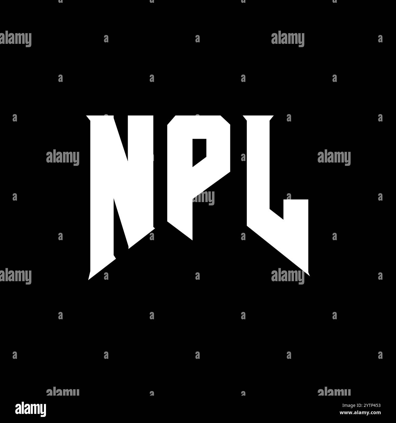 NPL letter logo design for technology company. NPL logo design black and white color combination. NPL logo, NPL vector, NPL design, NPL icon, NPL alph Stock Vector