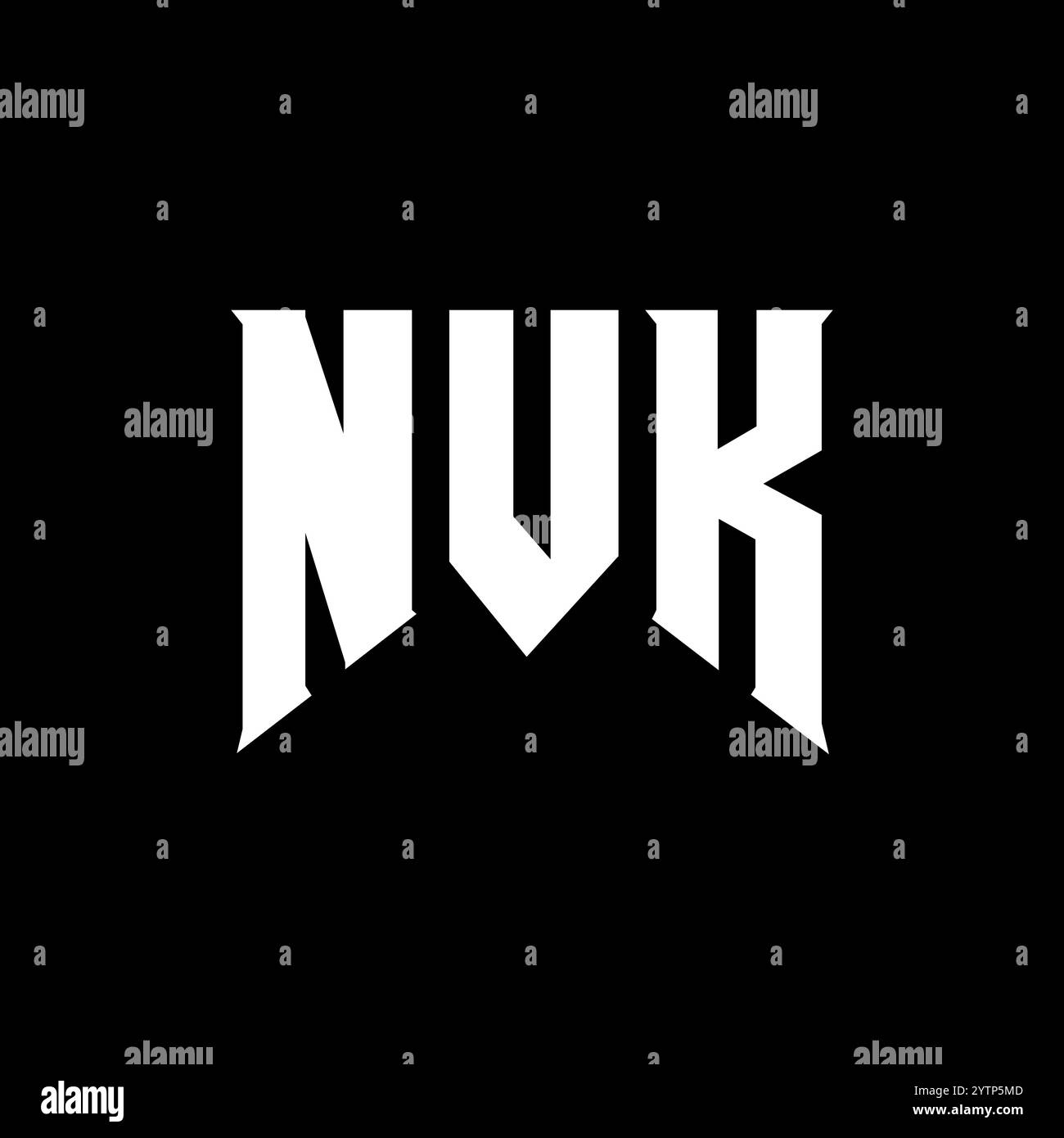 NVK letter logo design for technology company. NVK logo design black ...