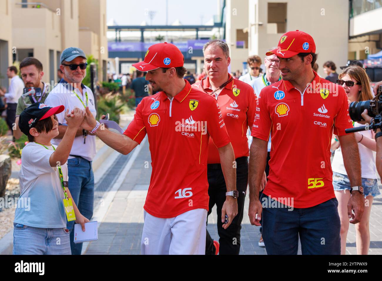 L to R): Charles Leclerc (MON) Ferrari; Carlos Sainz Jr (ESP L to R): Charles Leclerc (MON) Ferrari; Carlos Sainz Jr (ESP
