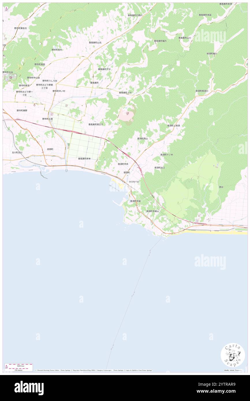 Yasu Gawa, , JP, Japan, Kochi, N 33 31' 56'', N 133 45' 18'', map, Cartascapes Map published in 2024. Explore Cartascapes, a map revealing Earth's diverse landscapes, cultures, and ecosystems. Journey through time and space, discovering the interconnectedness of our planet's past, present, and future. Stock Photo