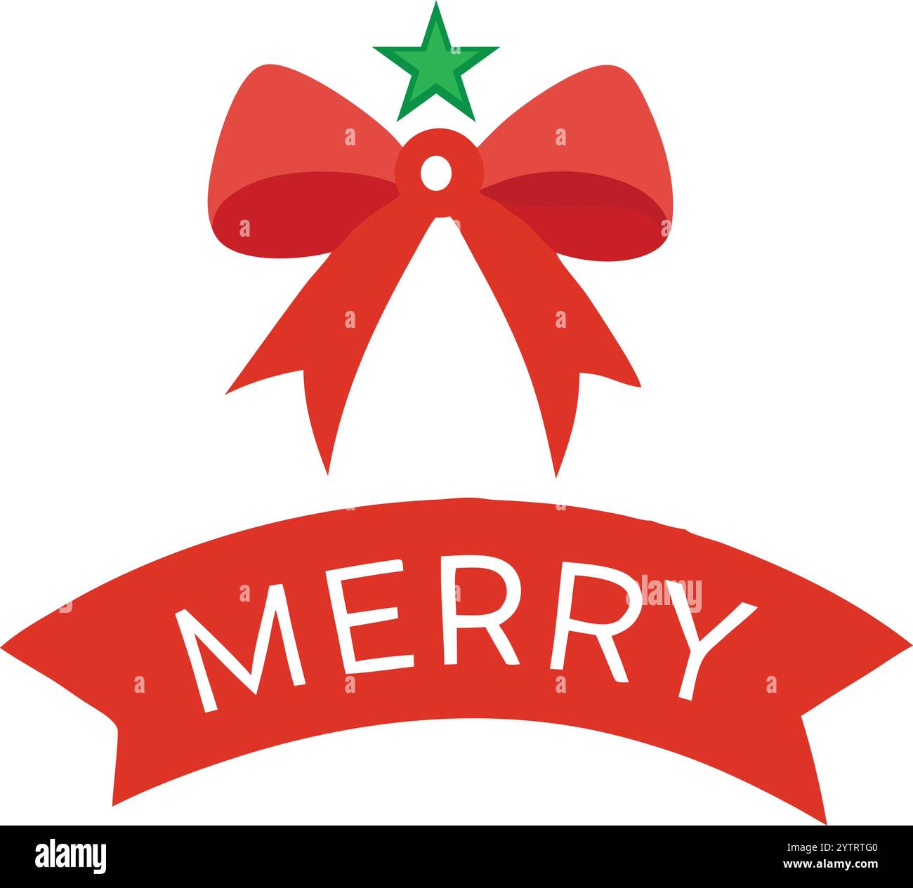 Christmas ribbon vector icon Stock Vector Image & Art - Alamy