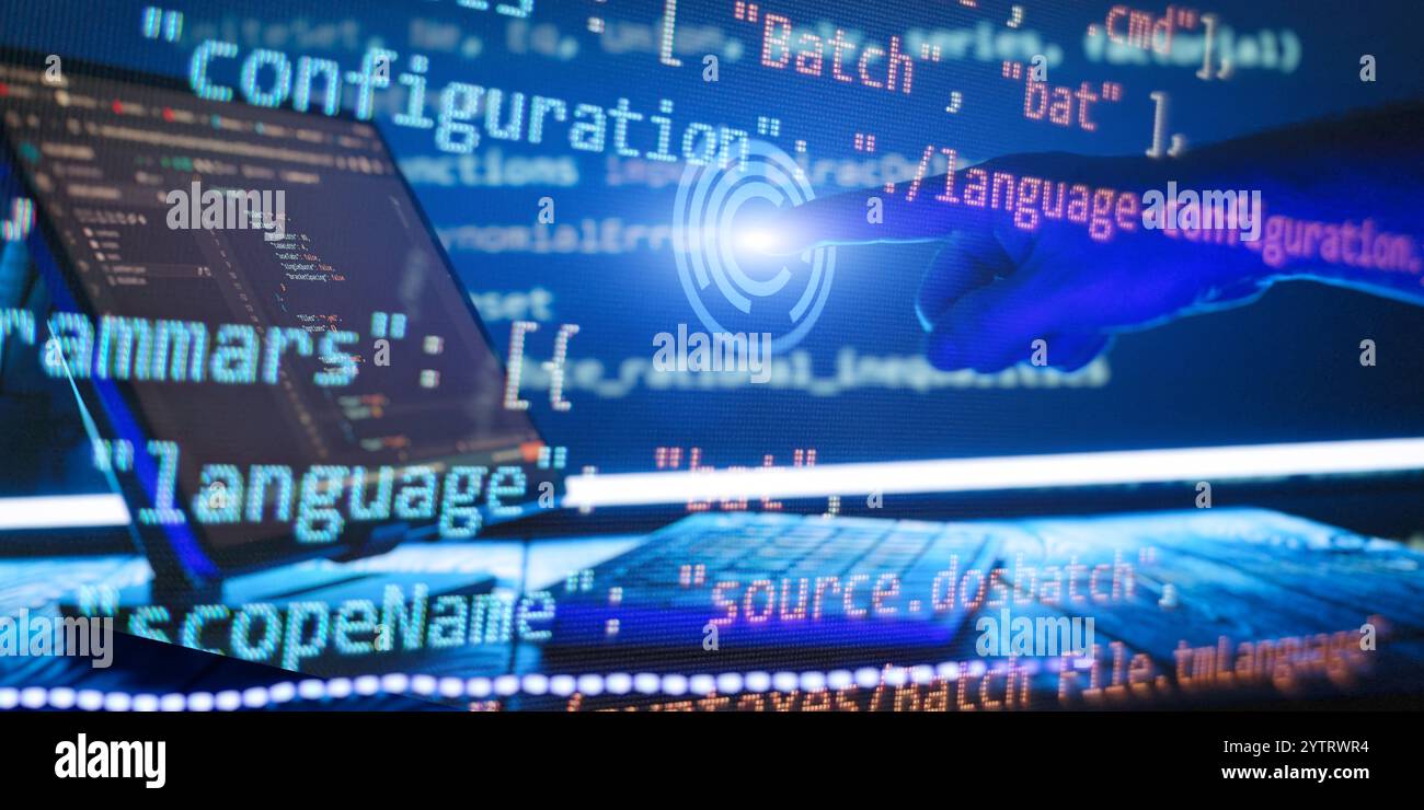 Project managers work new idea. Mobile app developer. Innovative startup project. Stock Photo
