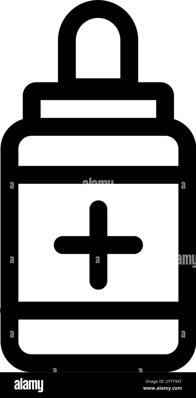 Bathroom ear drops - clean and modern bathroom icon Stock Vector