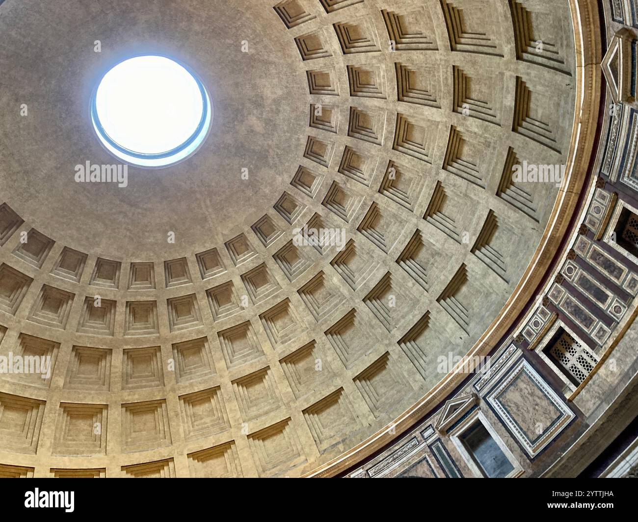 The Pantheon dome in Rome Stock Photo