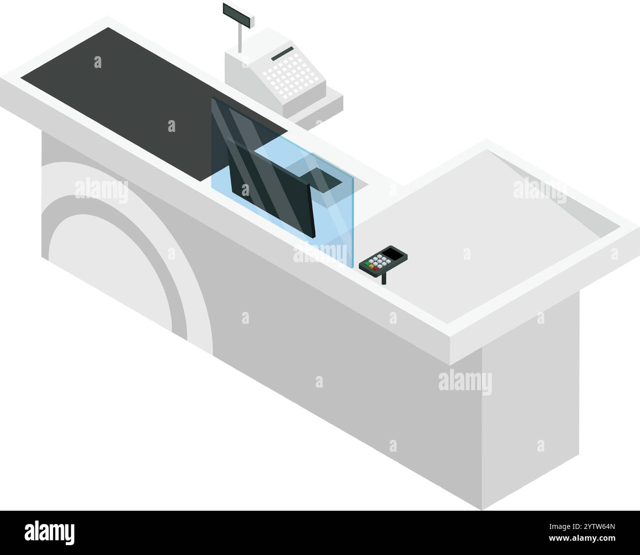 Supermarket checkout conveyor belt Stock Vector