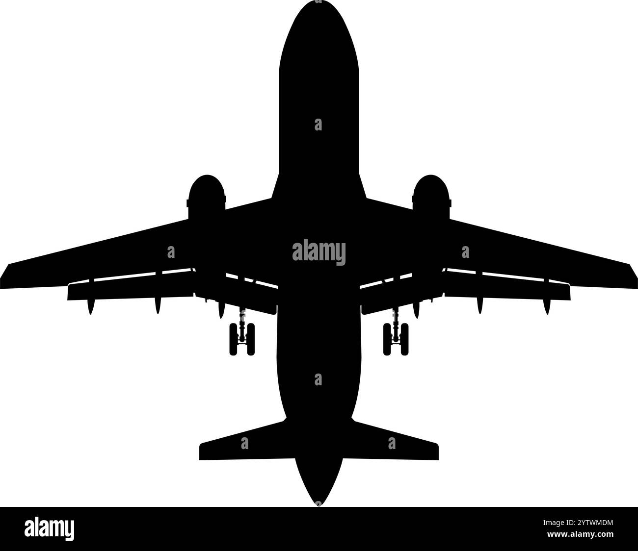 Passenger plane silhouette Stock Vector Image & Art - Alamy