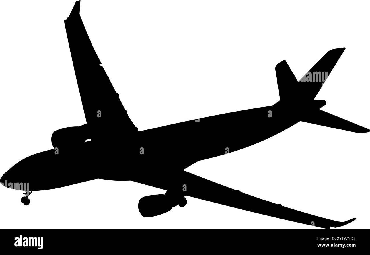 Passenger plane silhouette Stock Vector Image & Art - Alamy