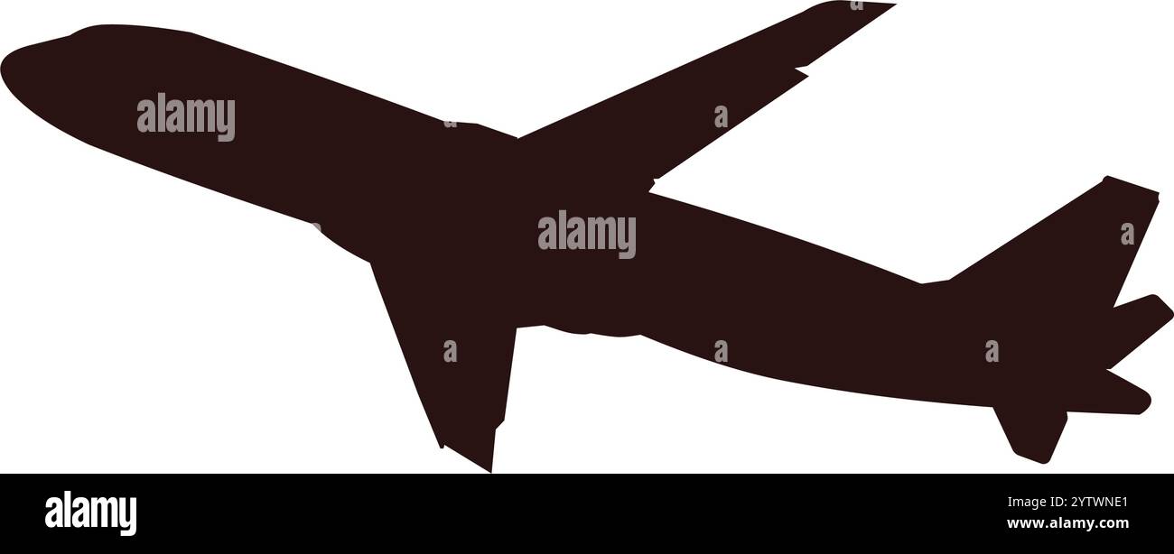 Passenger plane silhouette Stock Vector Image & Art - Alamy