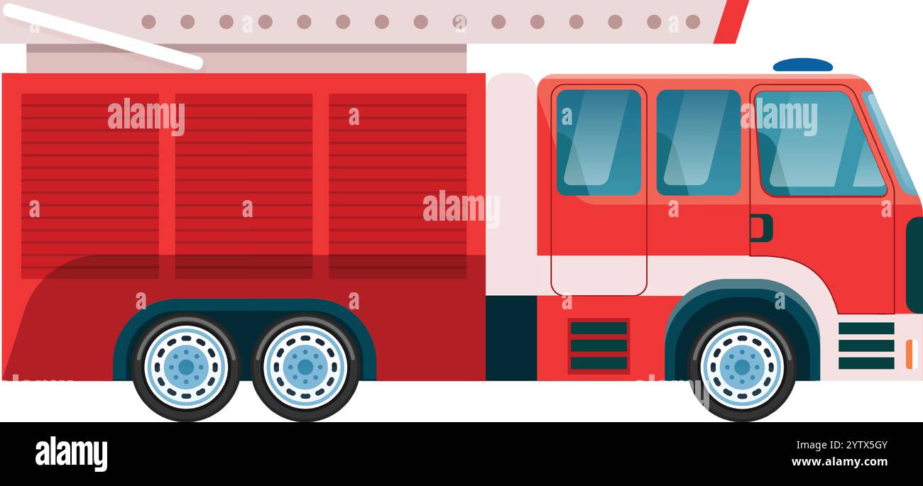 Apostrophe Games Fire Truck Building Blocks - 294 Piece Extended Ladder Firetruck Set