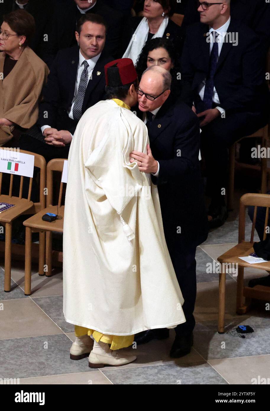 Moulay Rachid and le Prince Albert II of Monaco attending the reopening ...