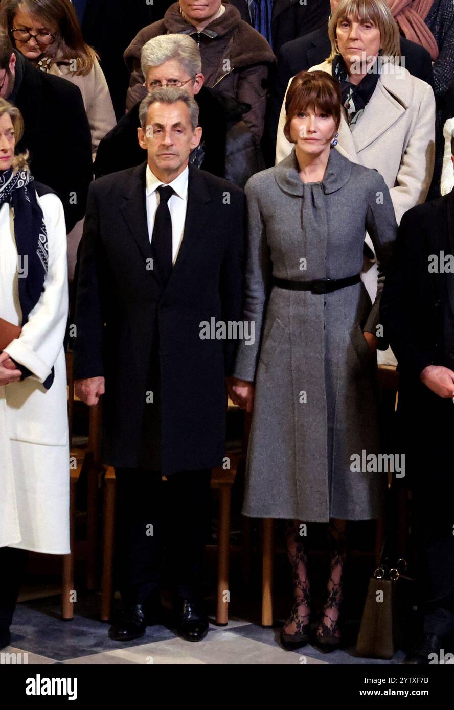 paris-france-07th-dec-2024-nicolas-sarkozy-and-his-wife-carla-bruni