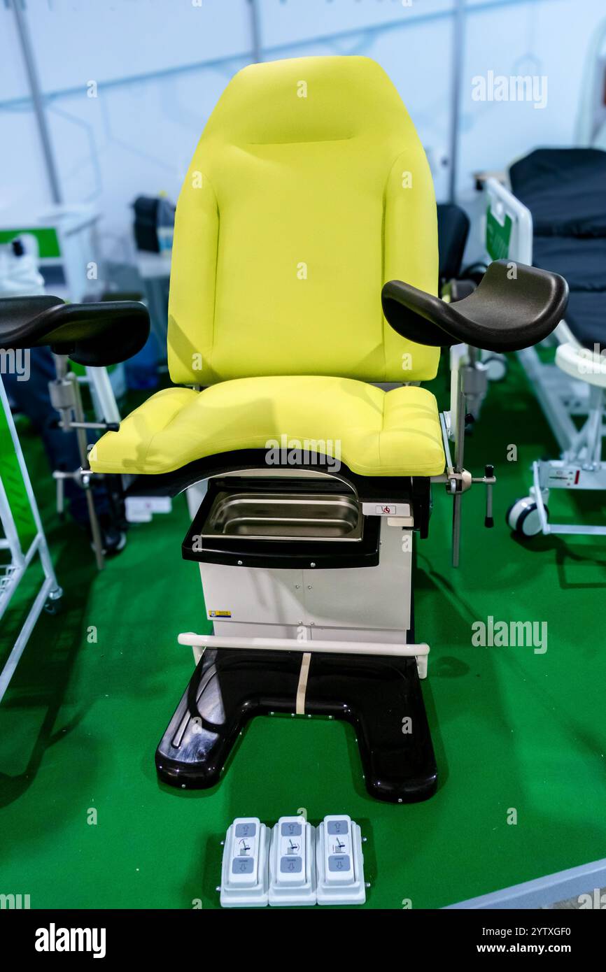 Electric gynecological chair for gynecological examinations. Stock Photo