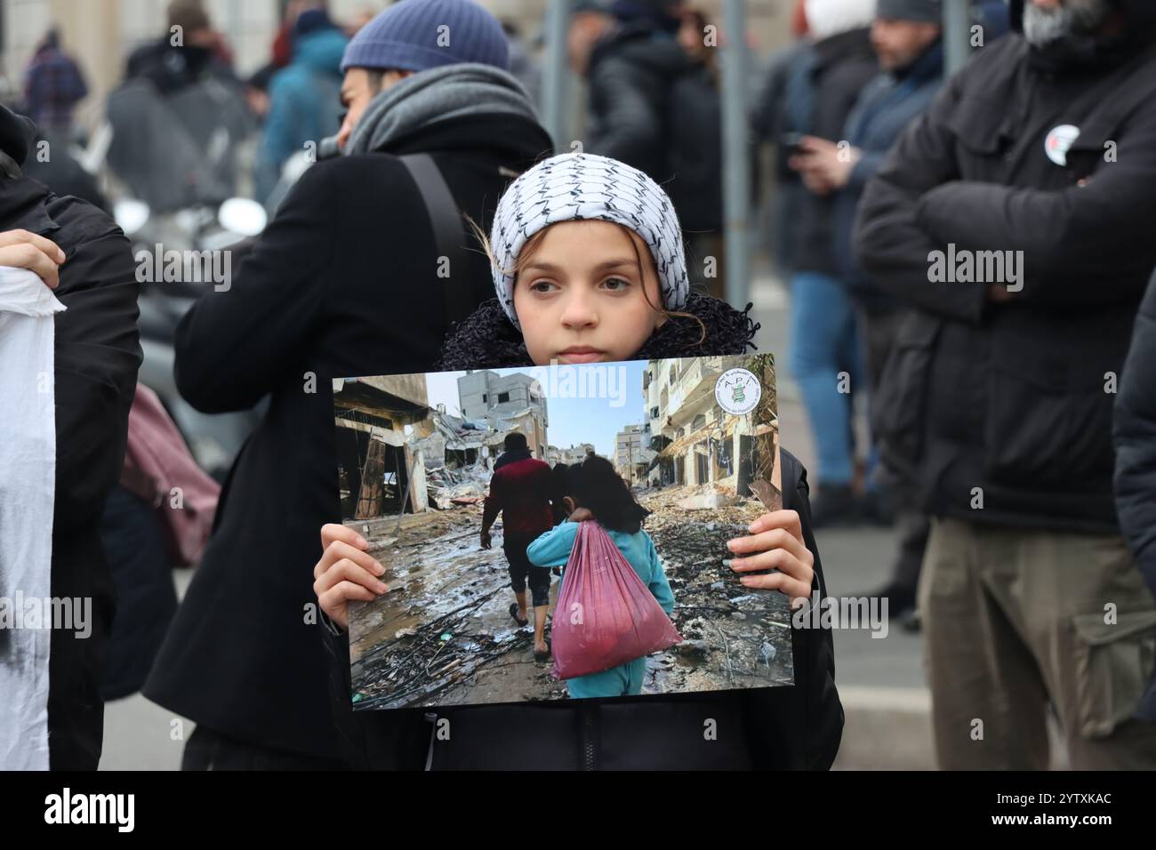 Free Palestine march Stock Photo