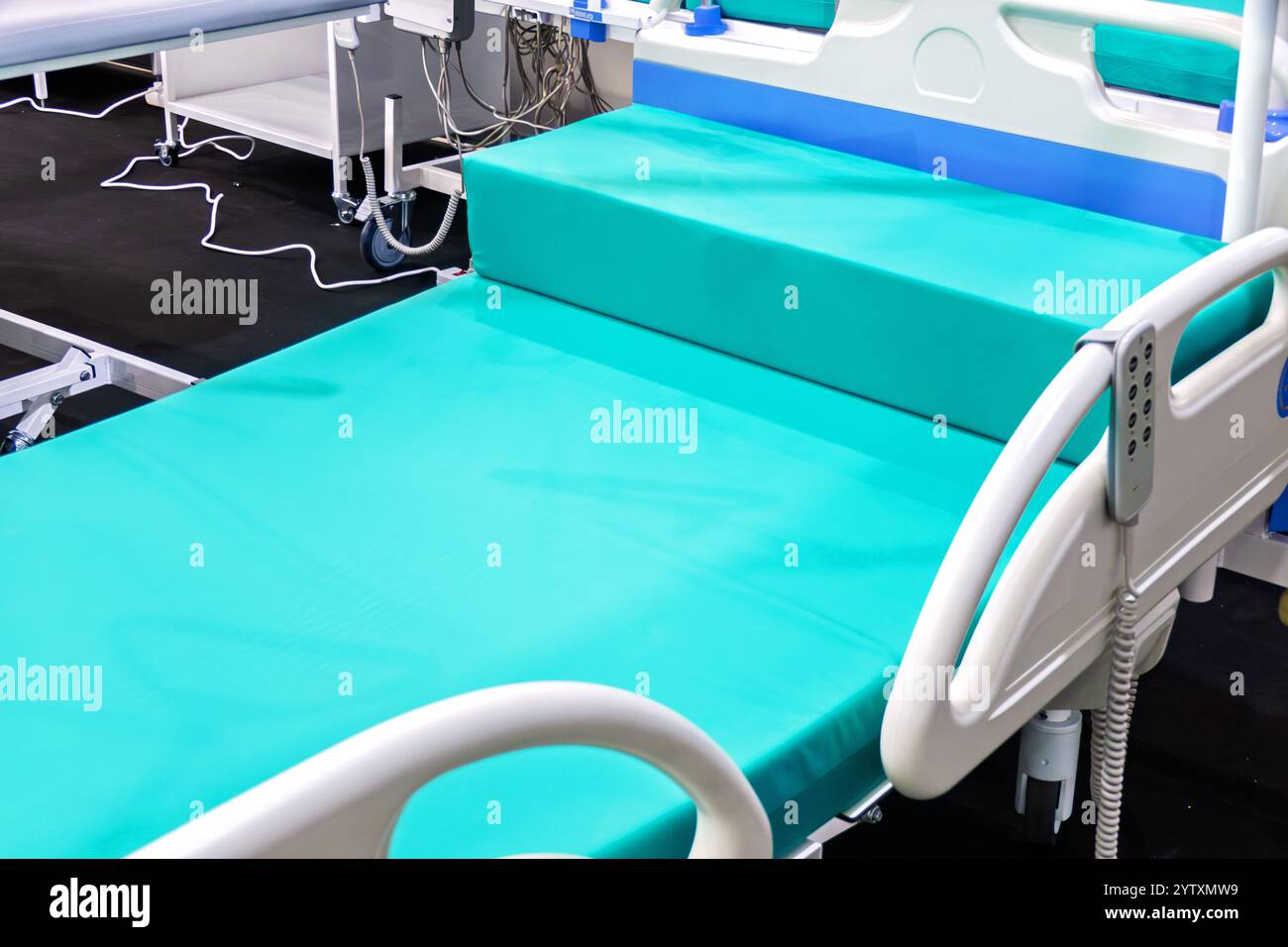 Multifunctional hospital bed for intensive care unit Stock Photo