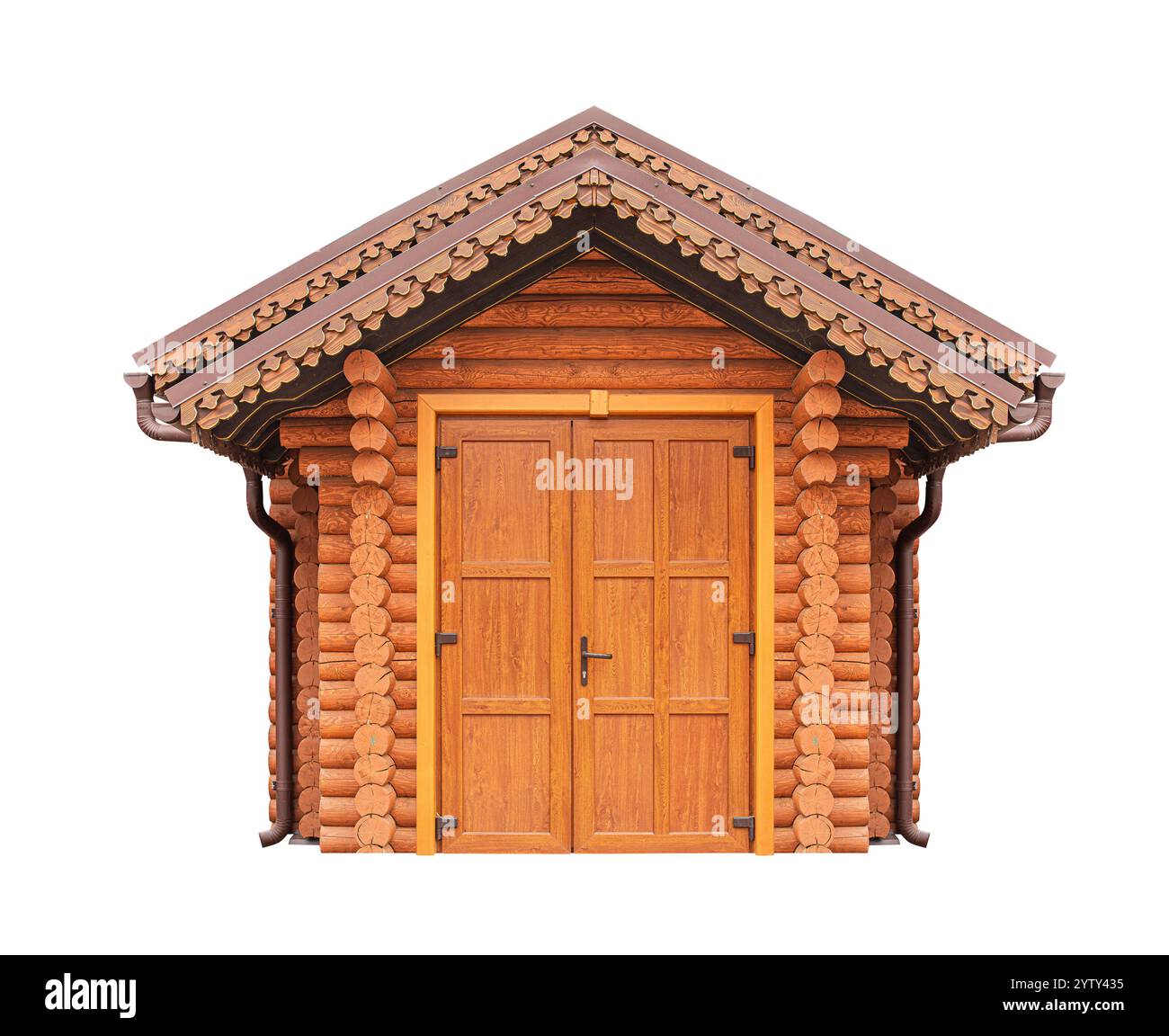 Vintage log wooden house Cut Out Stock Images & Pictures - Alamy