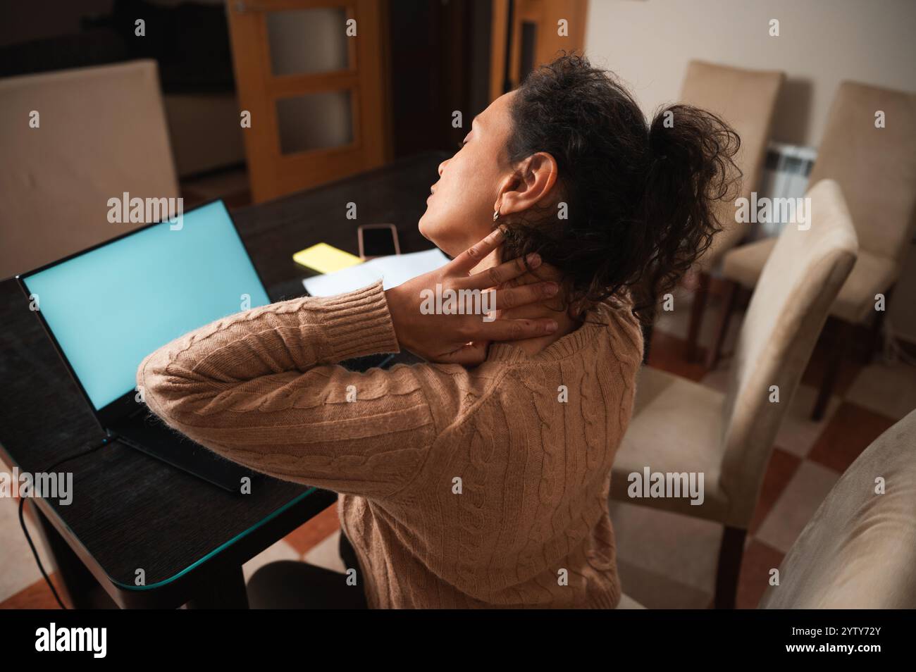 Stretches When Using A Computer Need strain hi-res stock photography and images - Alamy