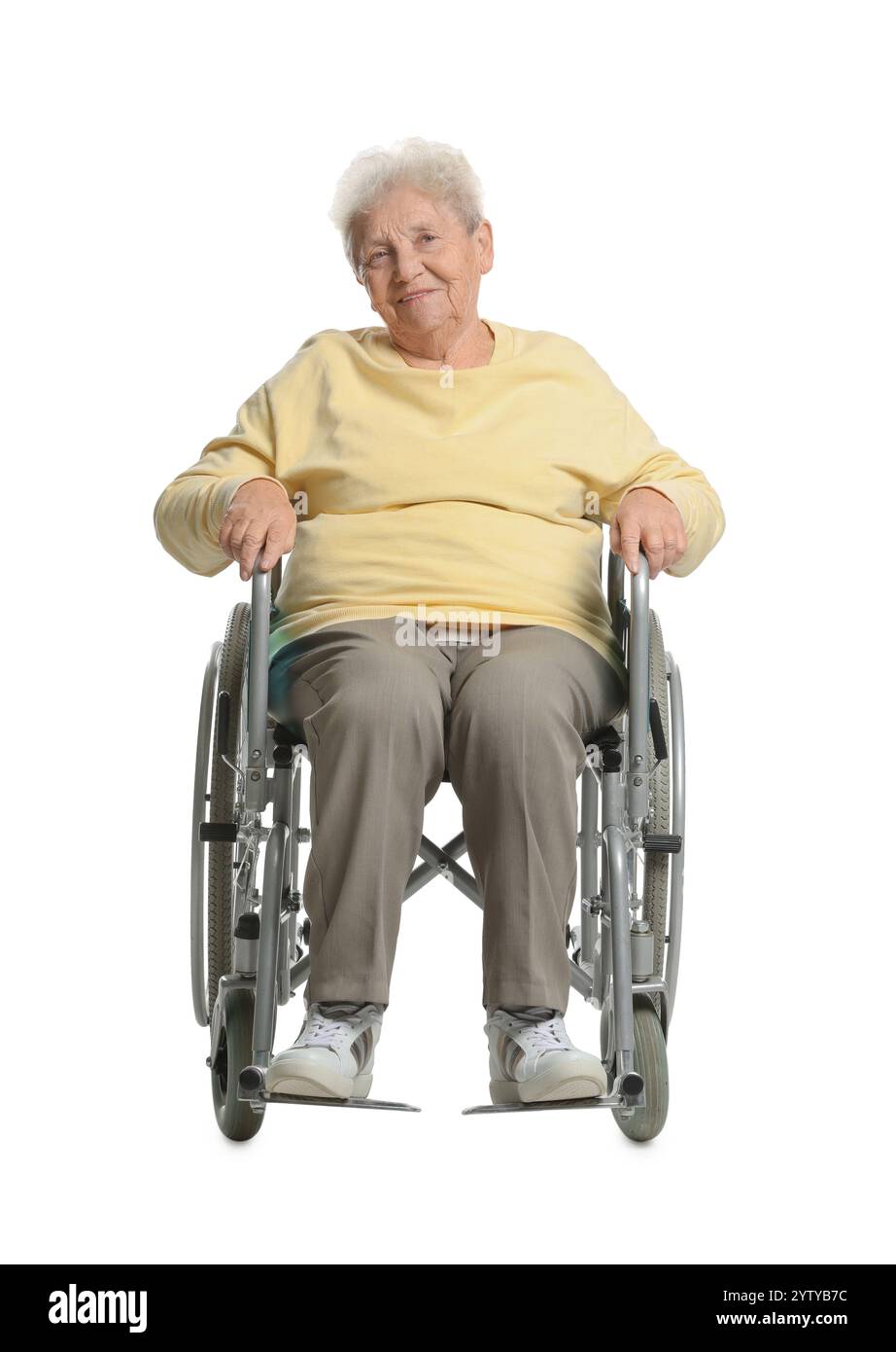 Elderly senior woman sick disabled Cut Out Stock Images & Pictures - Alamy