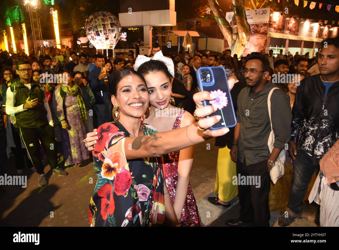 Indian actress Omara Shetty and Anasuya Sengupta attend the 30th Kolkata International Film Festival in Kolkata, India, on December 8, 2024. (Photo by Debajyoti Chakraborty/NurPhoto) Credit: NurPhoto SRL/Alamy Live News Stock Photo