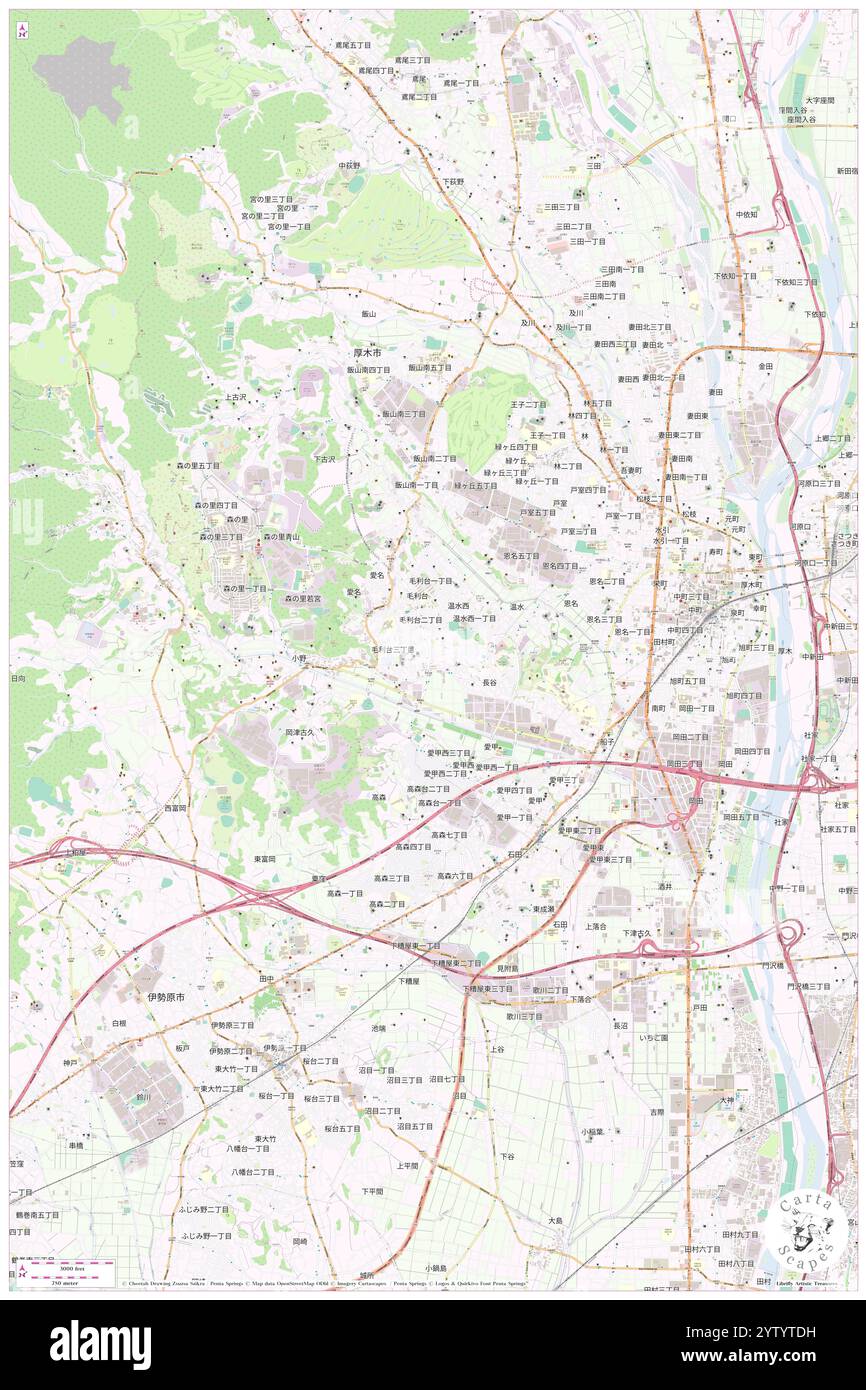 Yatobase, Atsugi Shi, JP, Japan, Kanagawa, N 35 26' 9'', N 139 19' 52'', map, Cartascapes Map published in 2024. Explore Cartascapes, a map revealing Earth's diverse landscapes, cultures, and ecosystems. Journey through time and space, discovering the interconnectedness of our planet's past, present, and future. Stock Photo