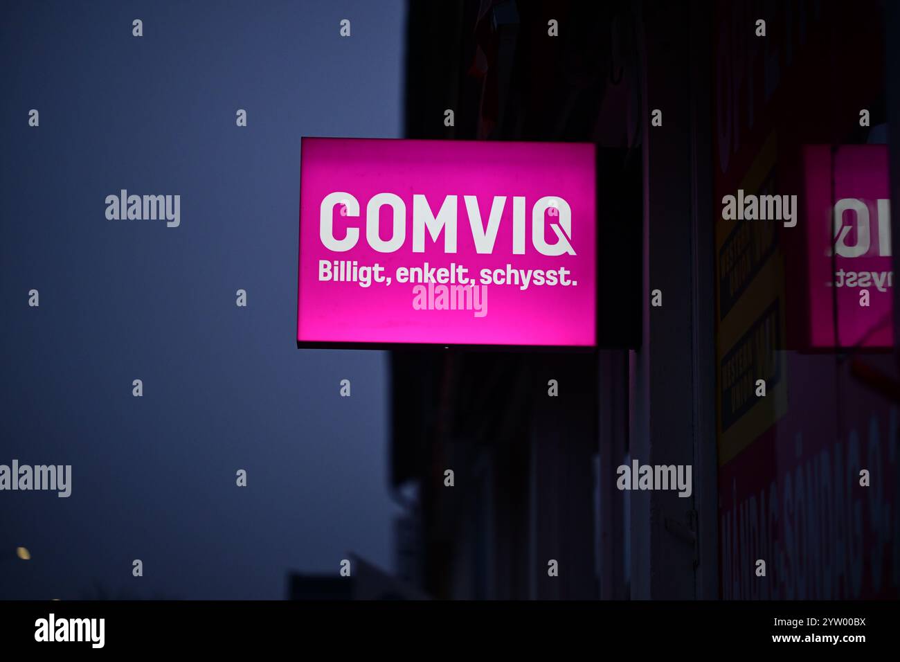 Comviq Reklam Markaryd, Småland, Sweden. December 3 2024. Comviq logo Stock Photo - Alamy