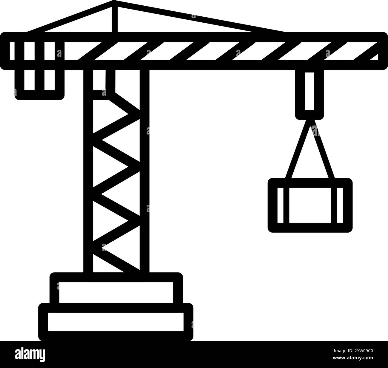 Building crane Icon Vector Stock Vector Image & Art - Alamy