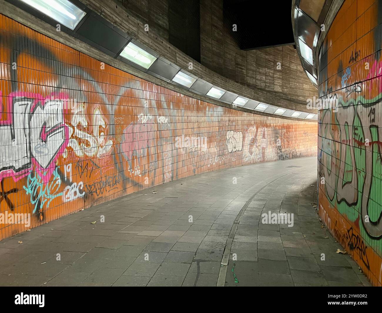 Underpass towards the ICC (Internationales Congress Centrum) and Messe Berlin. Westend, Charlottenburg-Wilmersdorf, Berlin, Germany. 5th October 2023. - Smartphone Captured Stock Image