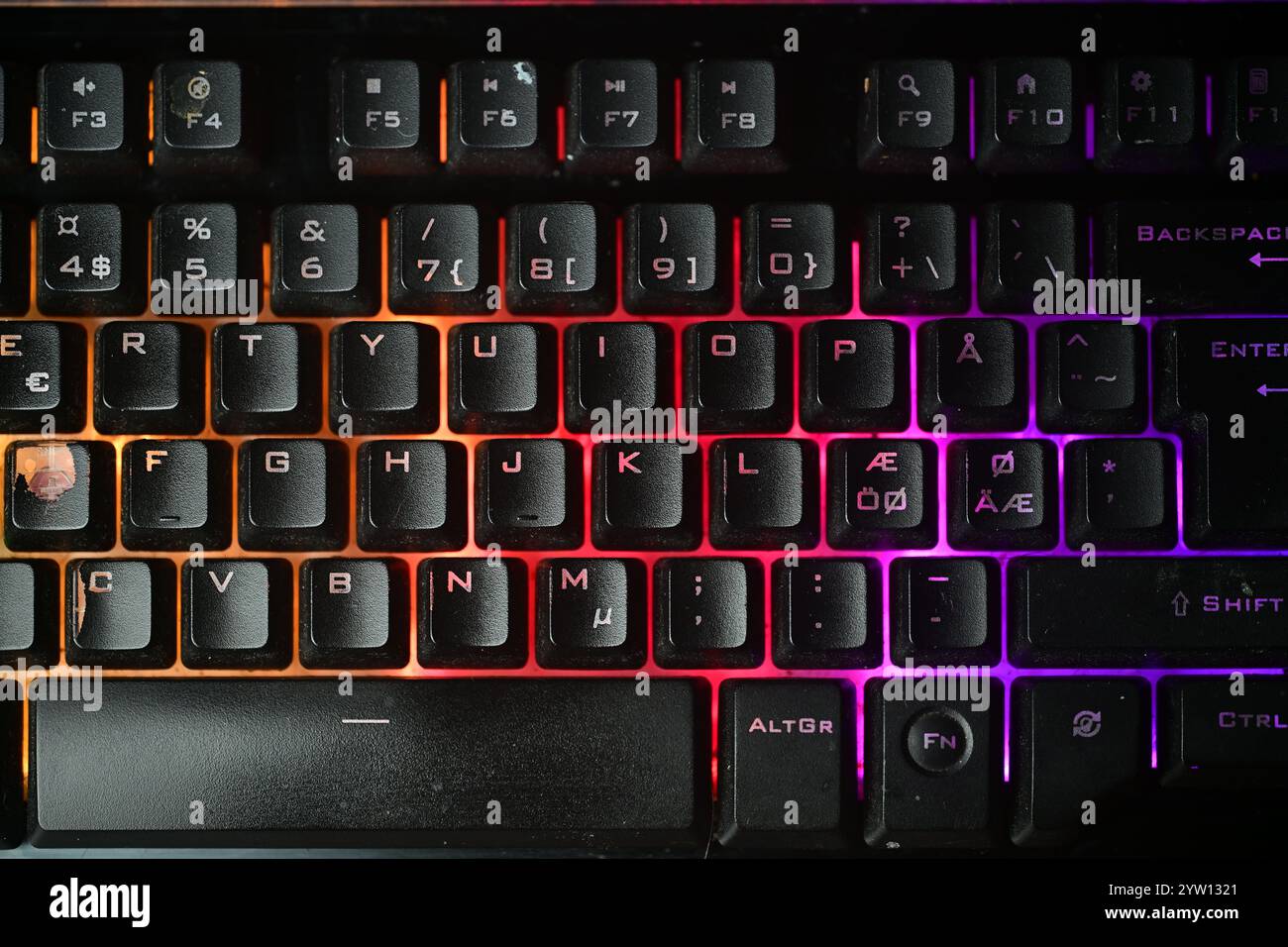 Gaming keyboard color backlit hi-res stock photography and images - Alamy