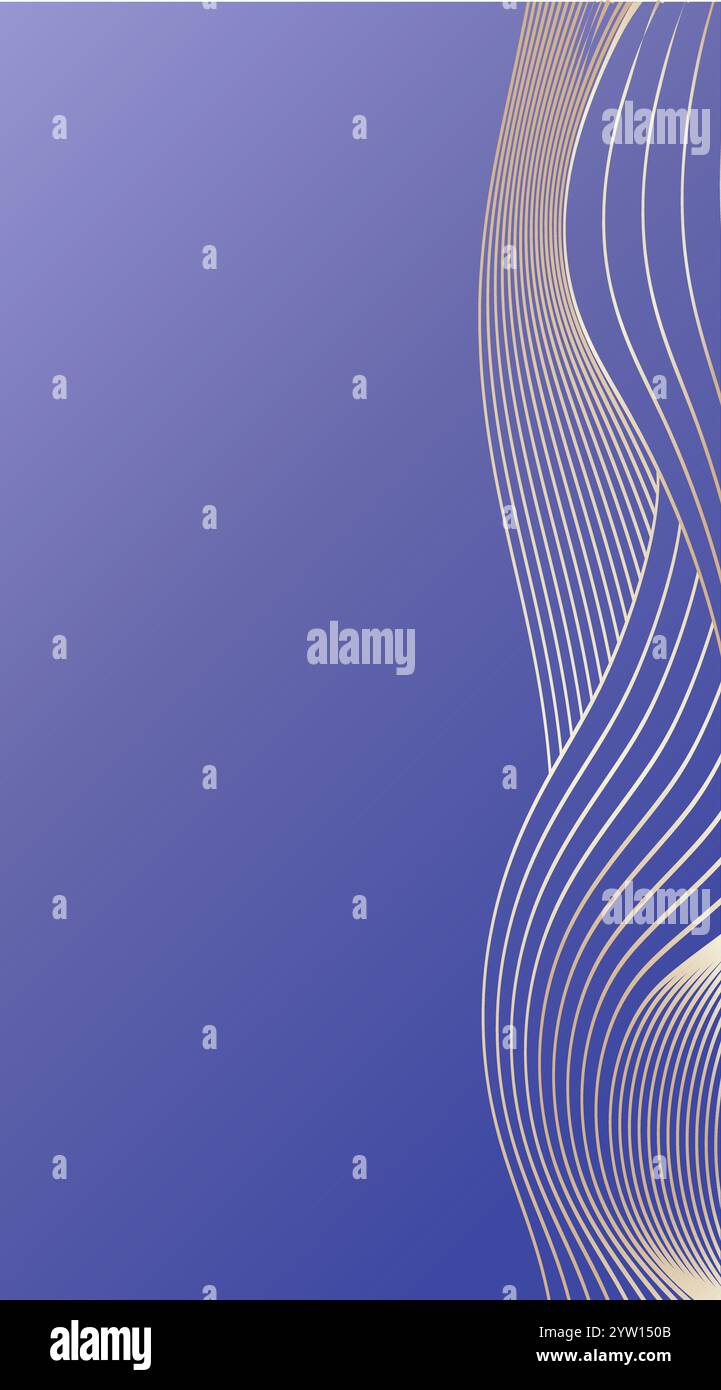 Abstract Wavy Line Pattern storis template on Gradient Background Stock ...