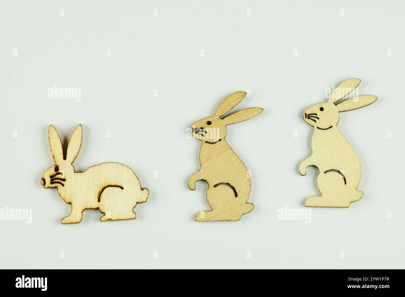 Presentation background with rabbit shaped figures on a white ...
