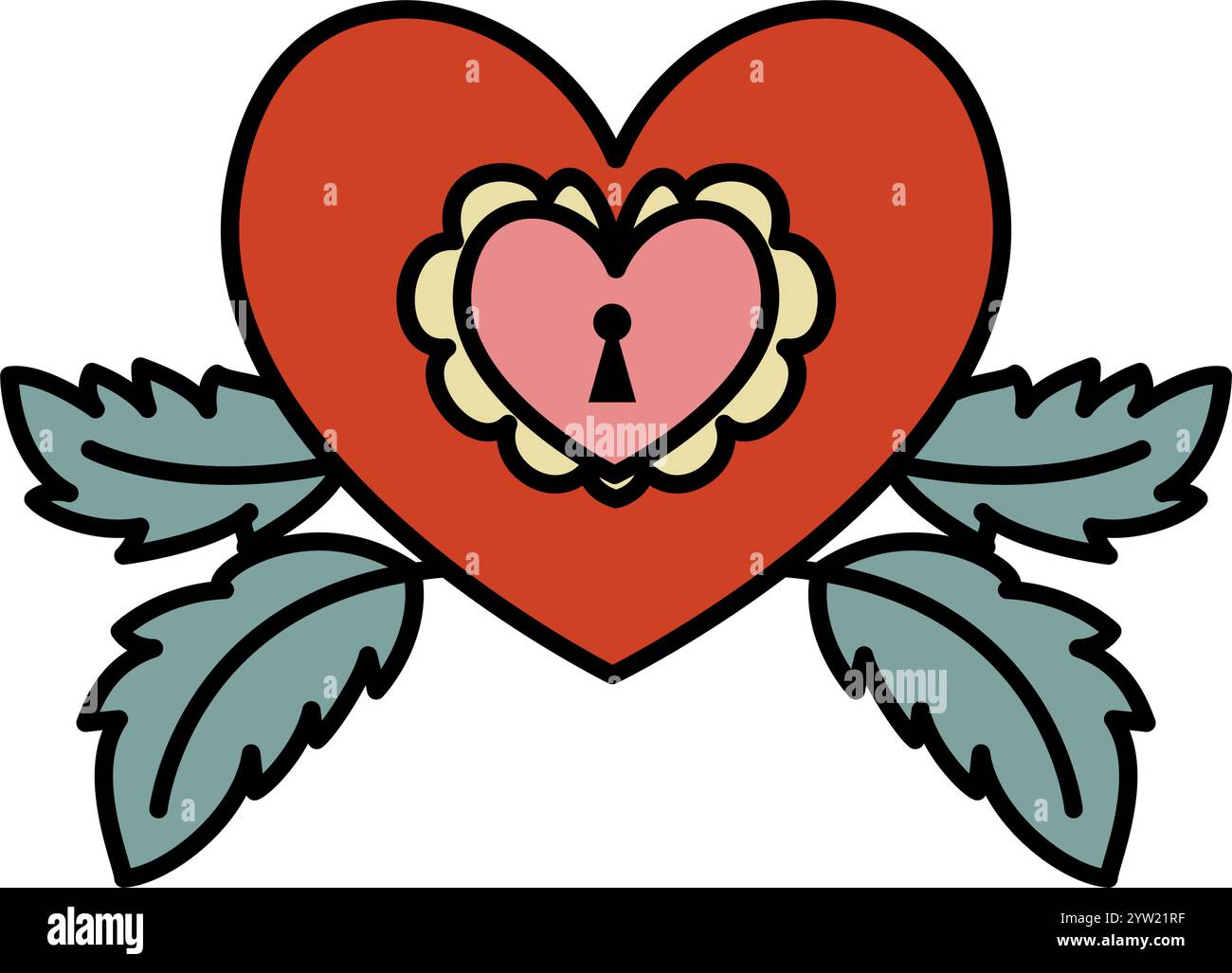 Vintage love lock Stock Vector Images - Alamy
