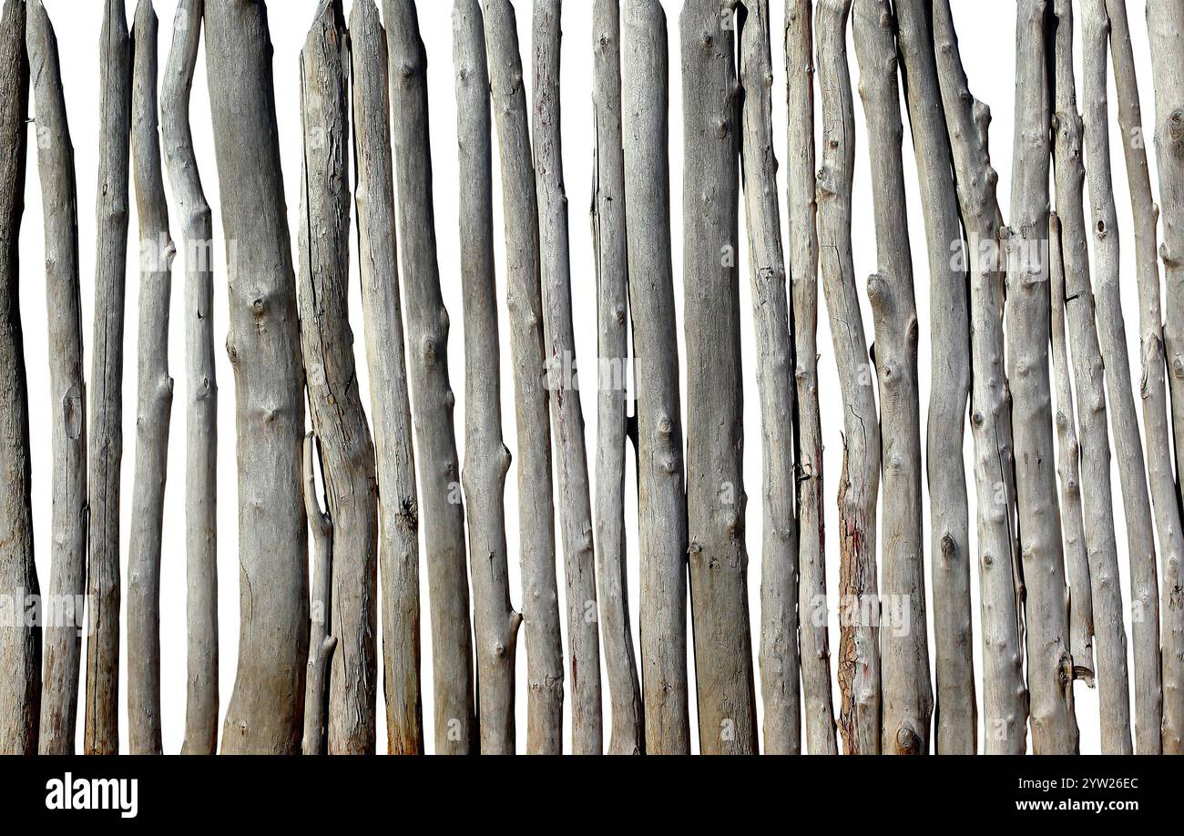 old wooden fence isolated on the white background Stock Photo - Alamy