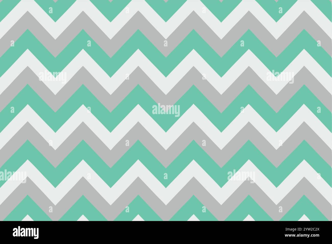 Mint green and grey seamless chevron pattern Stock Vector