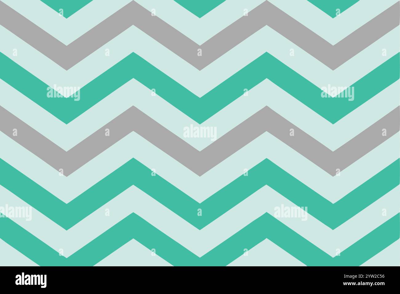 Mint green and grey seamless chevron pattern Stock Vector