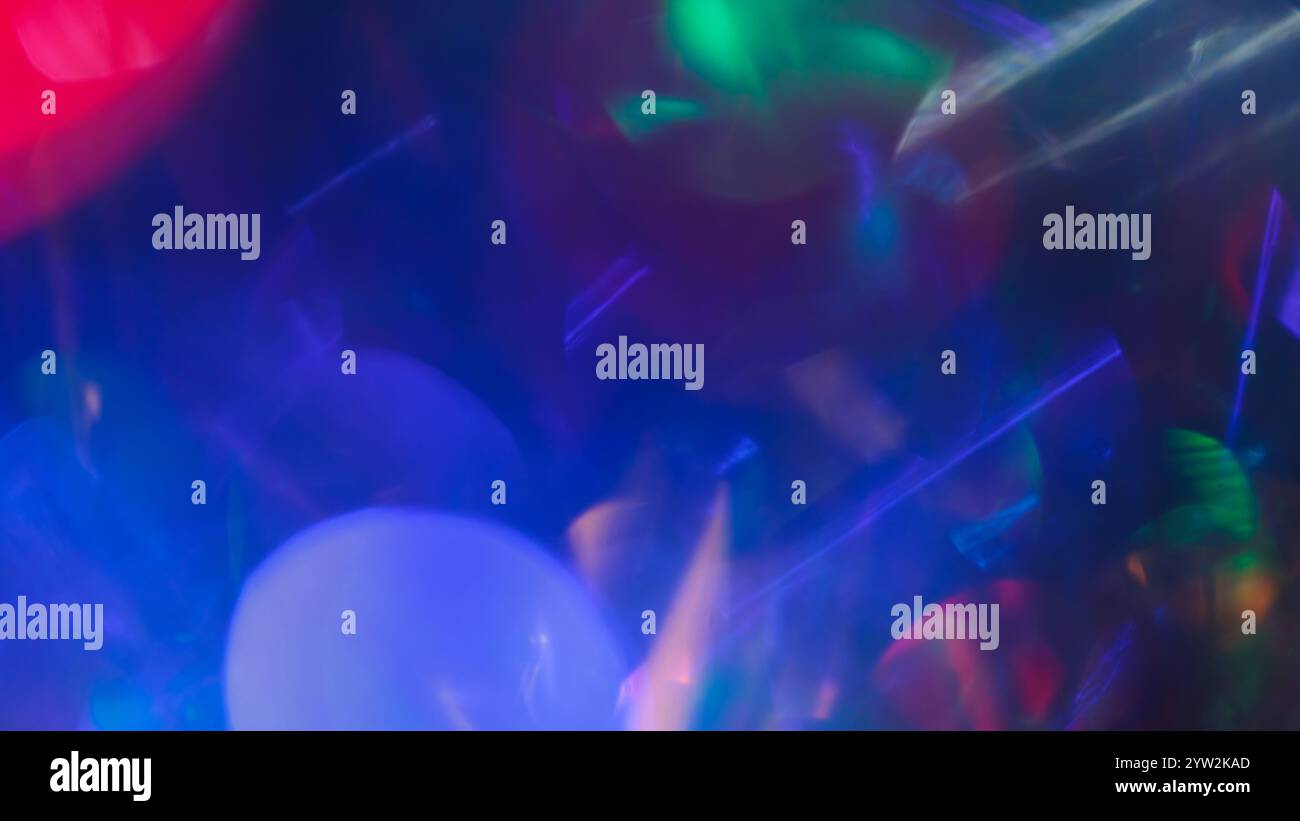 Vibrant Abstract Bokeh with Multicolored Blurred Circles, Blurred Gradient Background Stock Photo