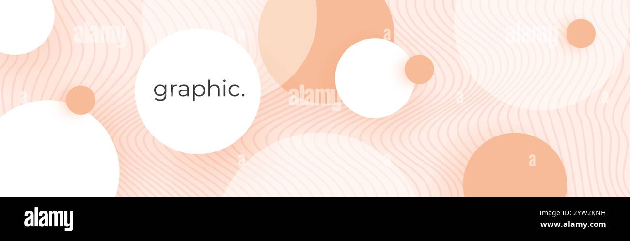 Modern geometric background with circles and lines Stock Vector