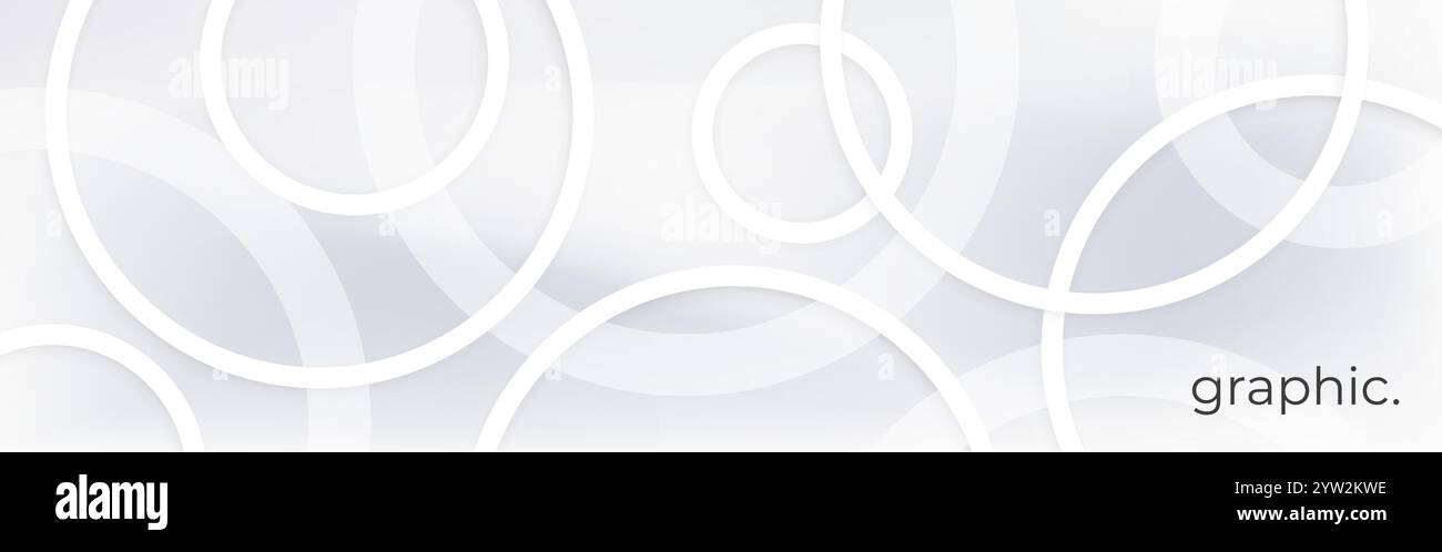 Abstract white ring background 3d Stock Vector