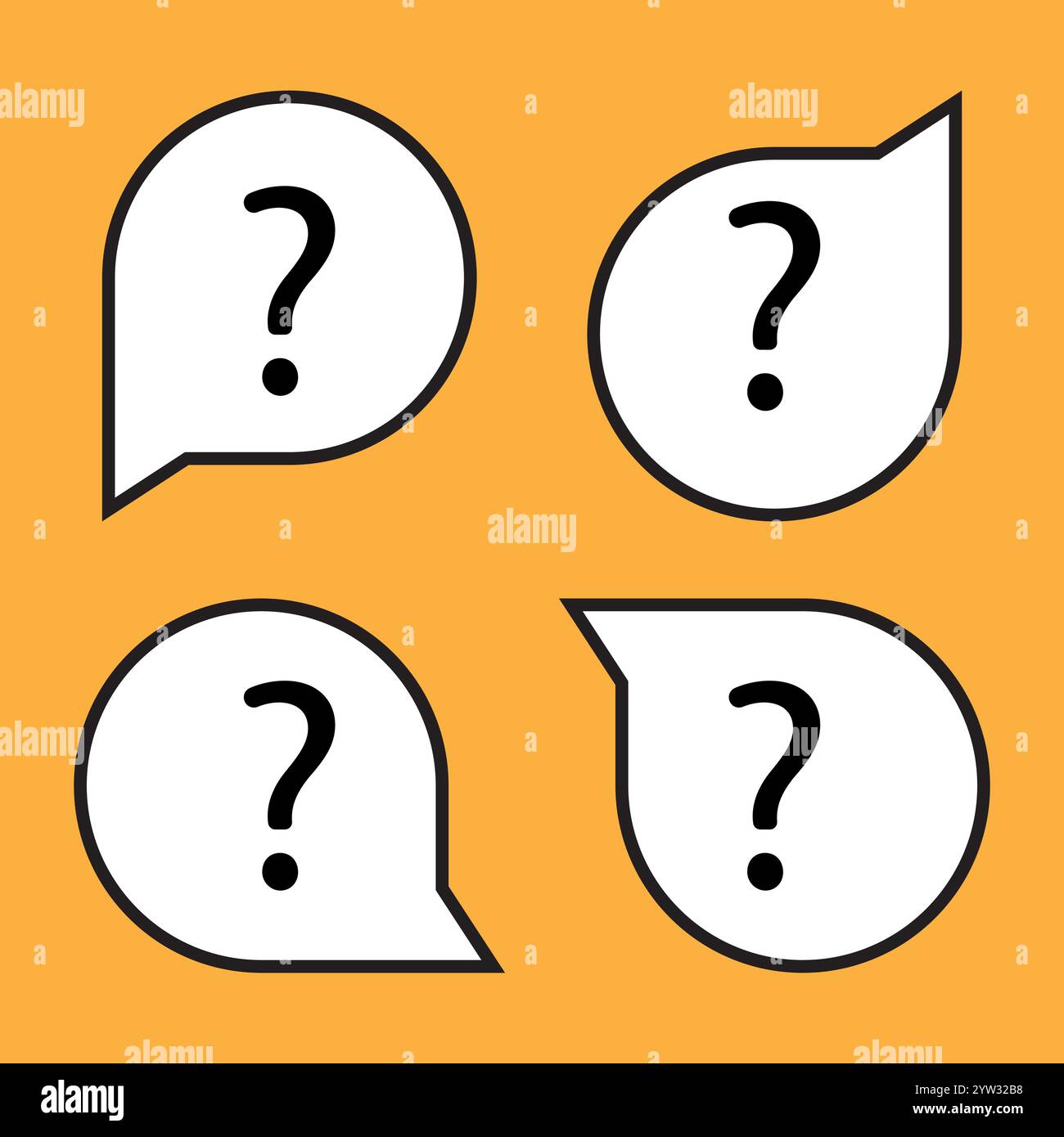 Question mark bubbles. Speech bubble icons. Problem solving concept ...