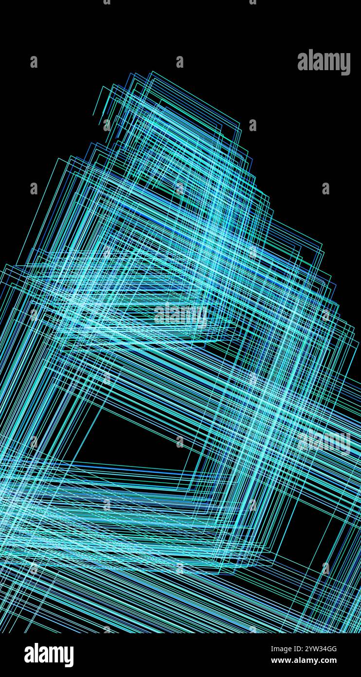 Glowing lines forming geometric shapes hi-res stock photography and ...