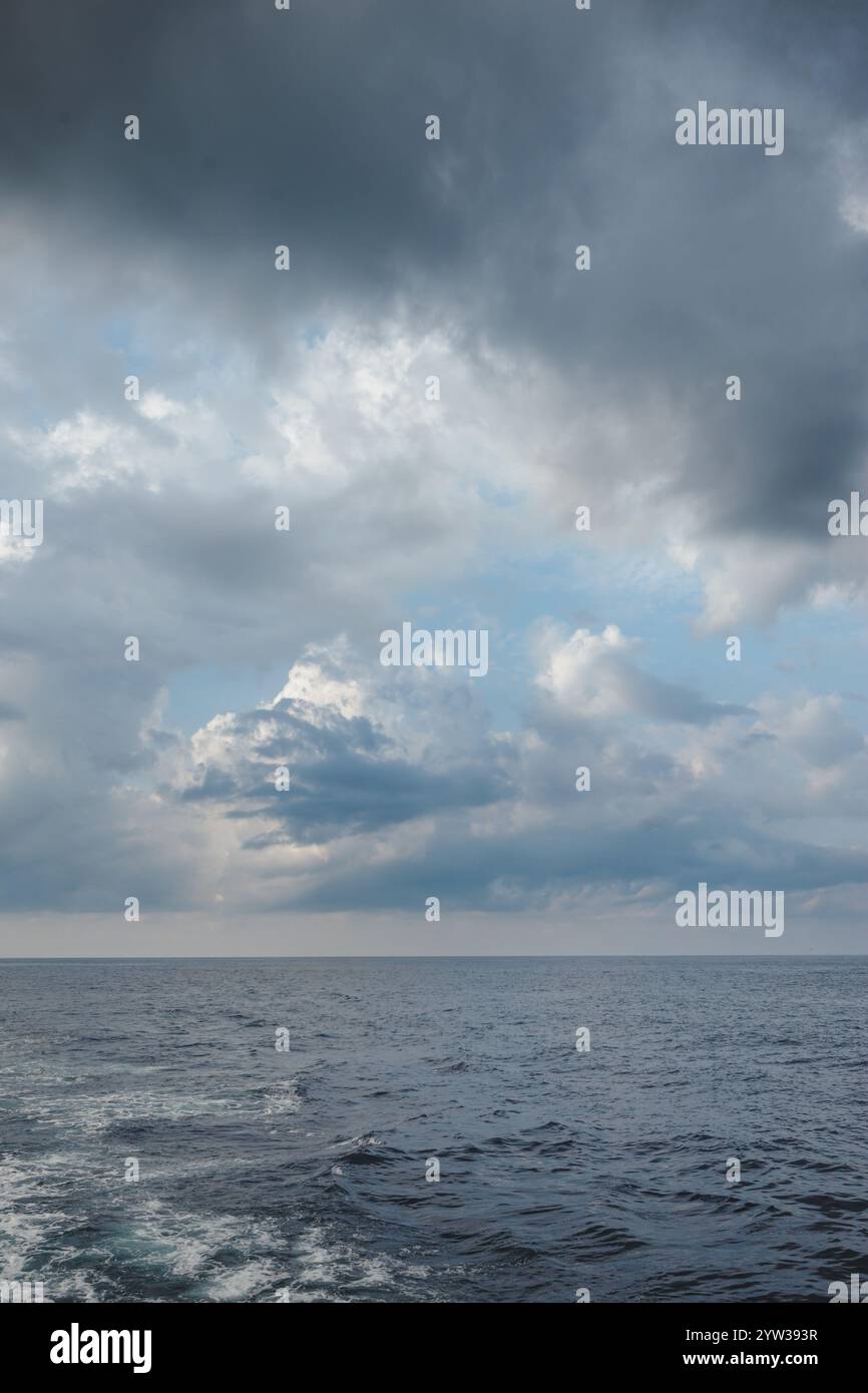 storm clouds over the sea Stock Photo