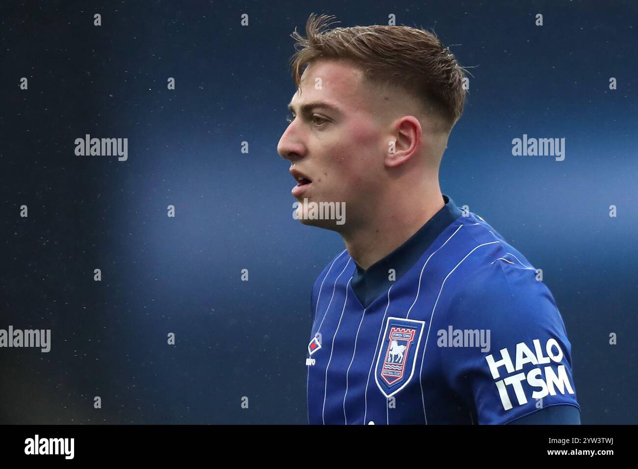 Ipswich, UK. 07th Dec, 2024. Ipswich Town's Liam Delap during the Ipswich Town FC v AFC Bournemouth English Premier League match at Portman Road, Ipswich, England, United Kingdom on 8 December 2024 Credit: Every Second Media/Alamy Live News Stock Photo