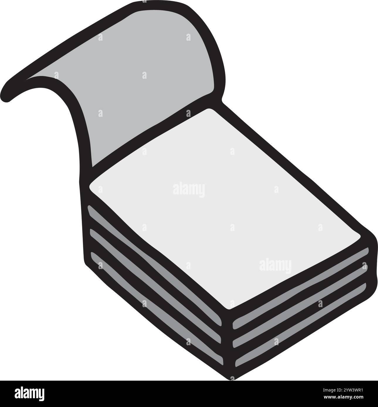 Doodle Notepad icon handdrawn with ink pen Stock Vector