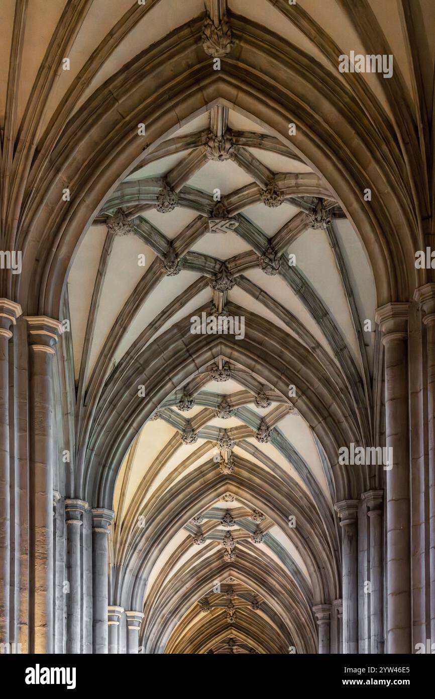 Aisle, Winchester Cathedral, UK Stock Photo