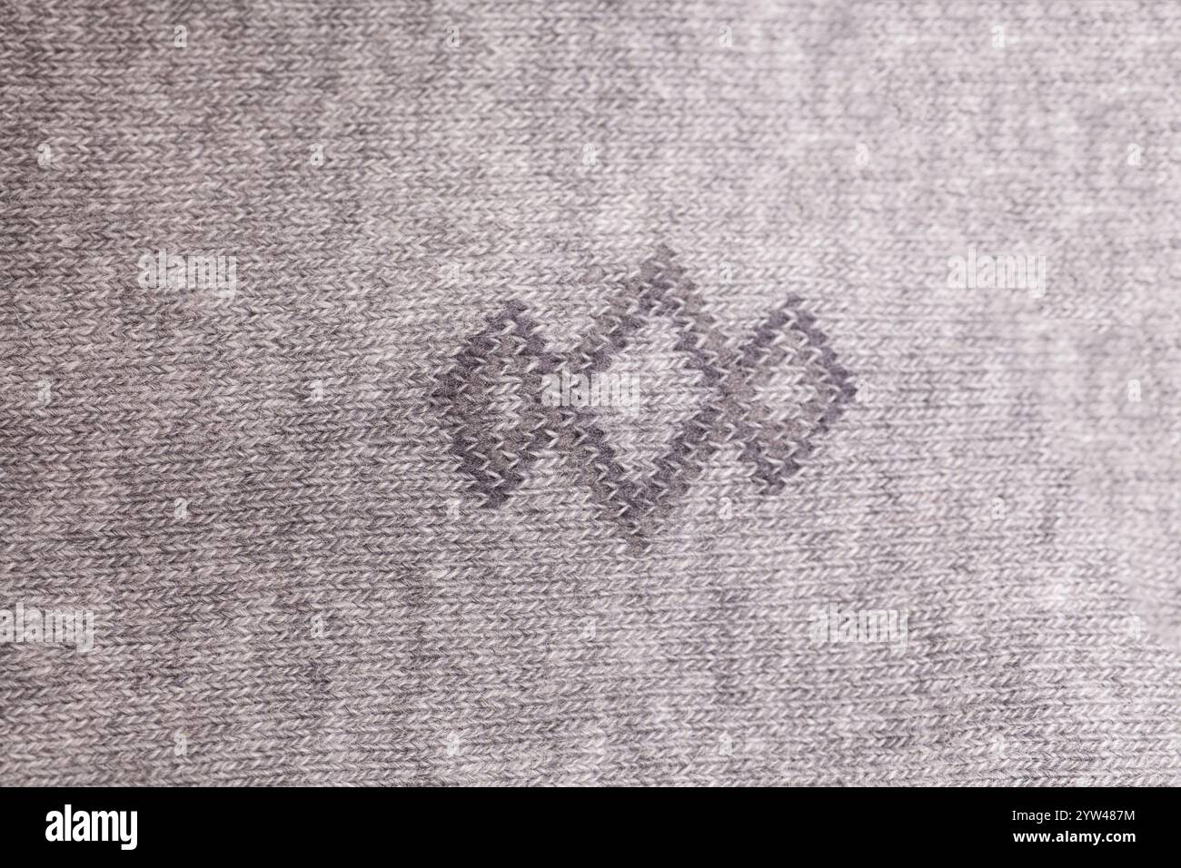 woolen gray fabric texture background Stock Photo