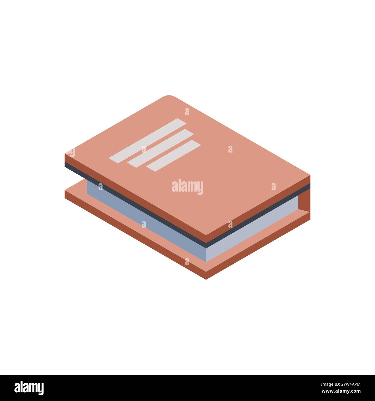 Isometric Book icon vector element, design templates simple and modern Stock Photo