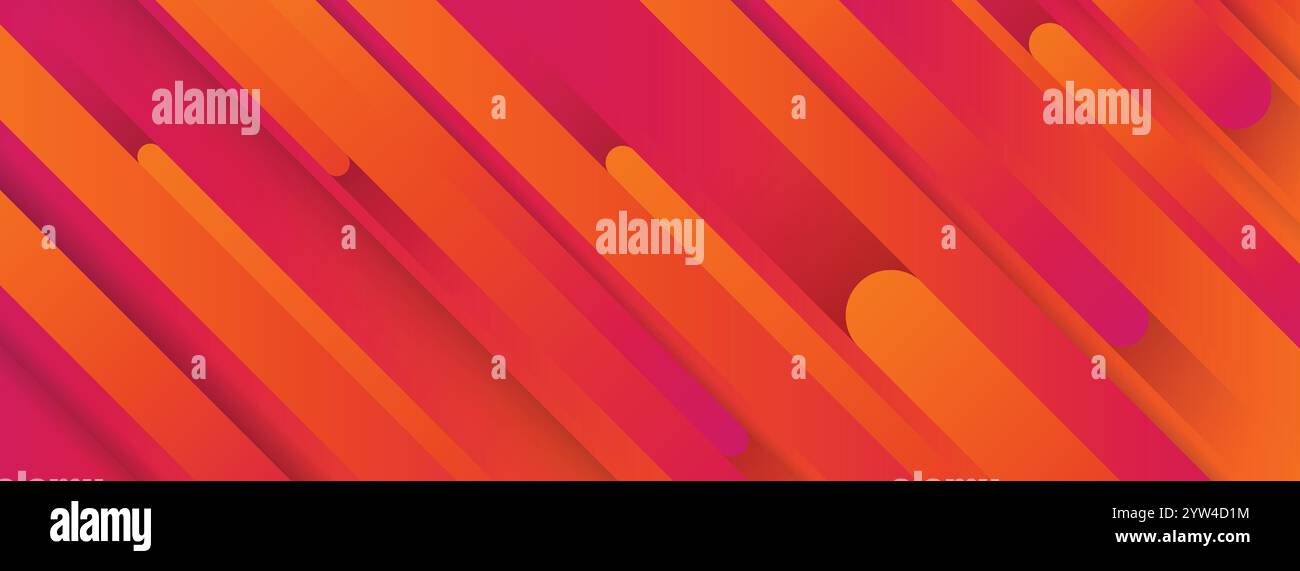 Trendy geometric orange background with abstract lines. Banner design ...