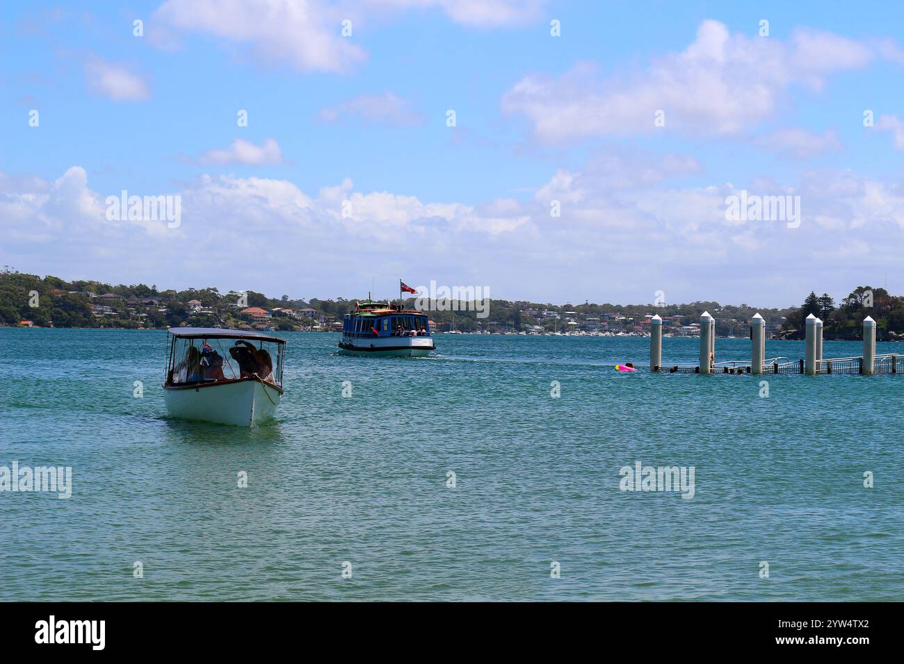 Ferries to and from Bundeena beach a village near Sydney, Australia Stock Photo